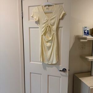 Glamorous Yellow Ruched Dress